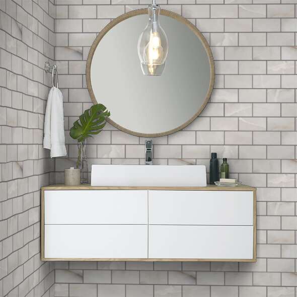 Gemstone Brick Mosaic 3x6 Polished